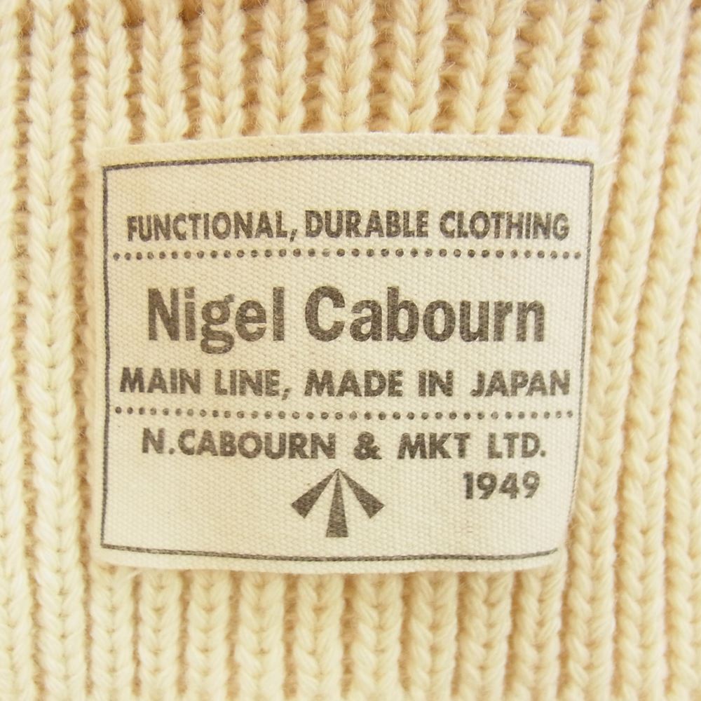 Nigel Cabourn ナイジェルケーボン 8010040006 フィッシャーマンズ ケーブル ニット オフホワイト系 48【美品】【中古】