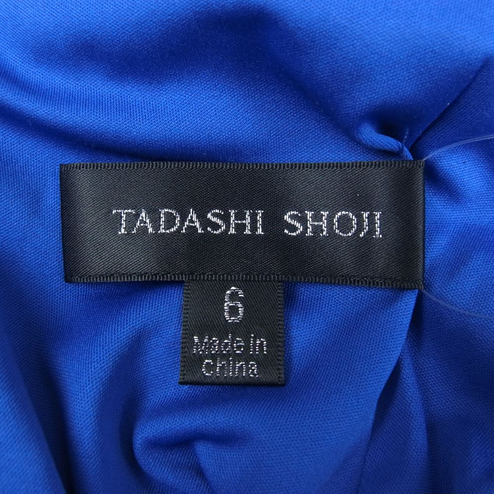 タダシショージ ノースリーブ レース ロング ドレス  ブルー系 6【中古】