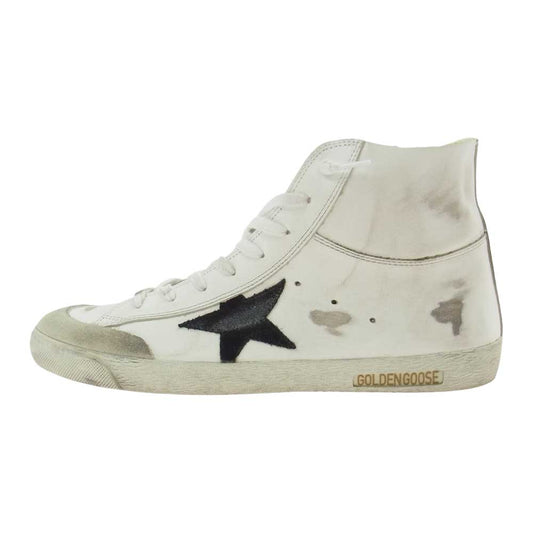GOLDEN GOOSE ゴールデングース Francy ハイカット スニーカー ヴィンテージ加工  ホワイト系 44【中古】