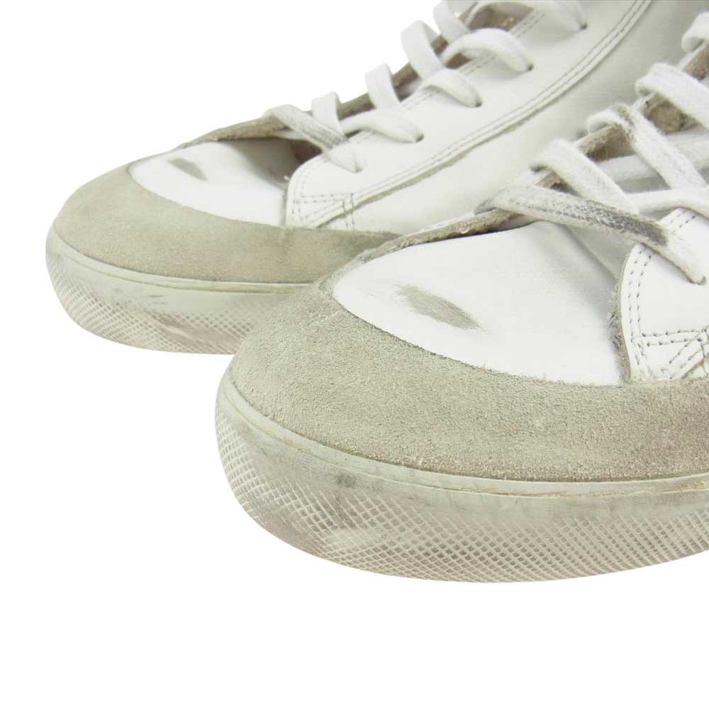 GOLDEN GOOSE ゴールデングース Francy ハイカット スニーカー ヴィンテージ加工  ホワイト系 44【中古】