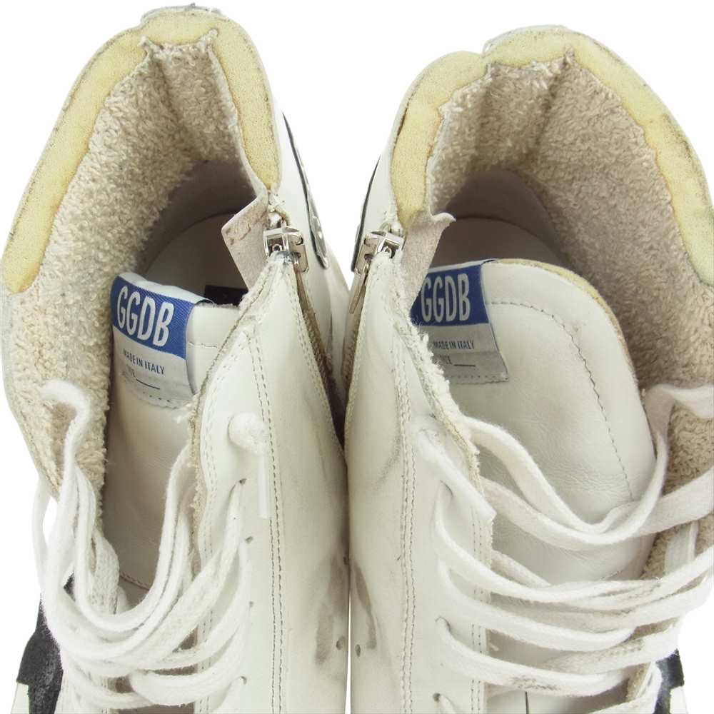 GOLDEN GOOSE ゴールデングース Francy ハイカット スニーカー ヴィンテージ加工  ホワイト系 44【中古】