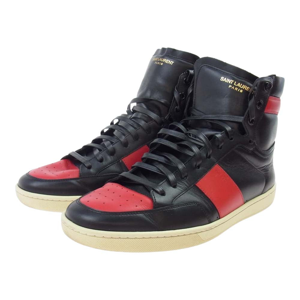 SAINT LAURENT サンローラン SL/10H COURT ハイトップ スニーカー ブラック系 42【中古】
