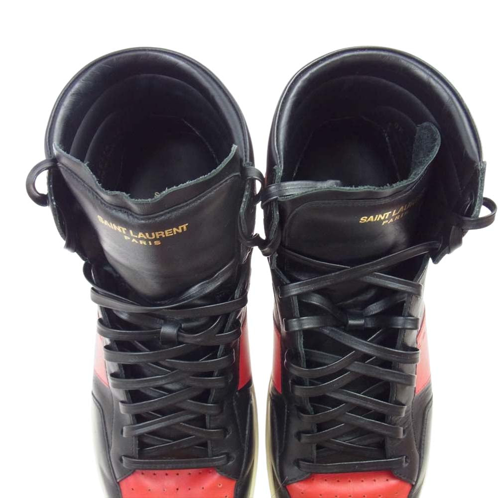 SAINT LAURENT サンローラン SL/10H COURT ハイトップ スニーカー ブラック系 42【中古】