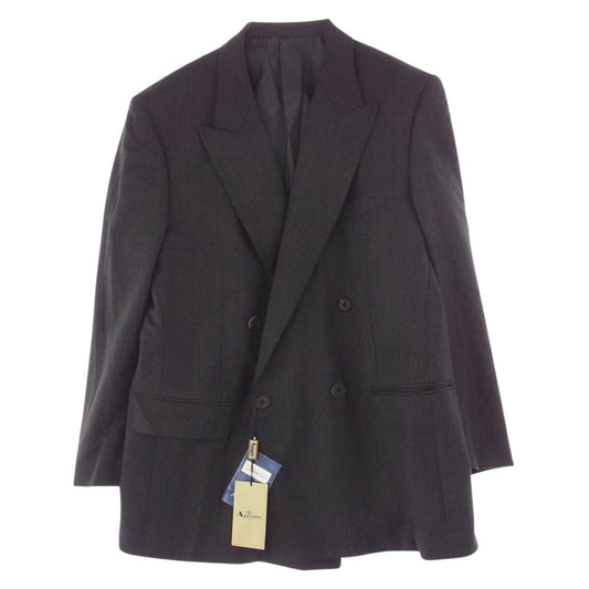 Aquascutum アクアスキュータム メリノウール ダブルブレスト ジャケット グレー系【極上美品】【中古】