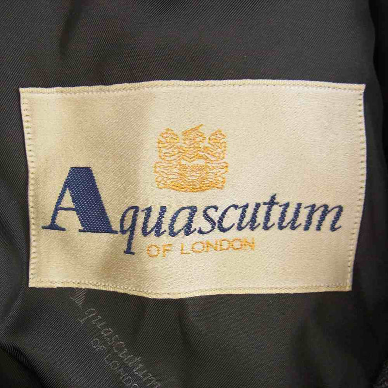 Aquascutum アクアスキュータム メリノウール ダブルブレスト ジャケット グレー系【極上美品】【中古】