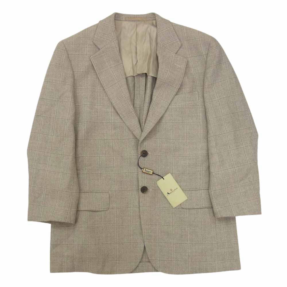 Aquascutum アクアスキュータム ウール チェック テーラード ジャケット グレー系 M【極上美品】【中古】