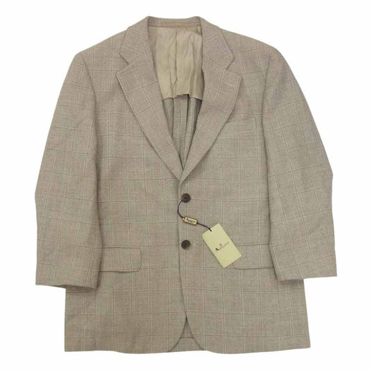 Aquascutum アクアスキュータム ウール チェック テーラード ジャケット グレー系 M【極上美品】【中古】