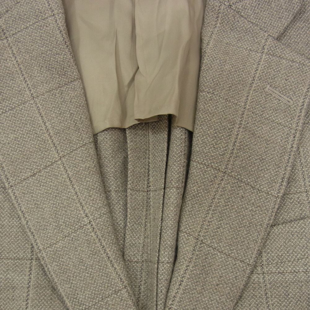 Aquascutum アクアスキュータム ウール チェック テーラード ジャケット グレー系 M【極上美品】【中古】