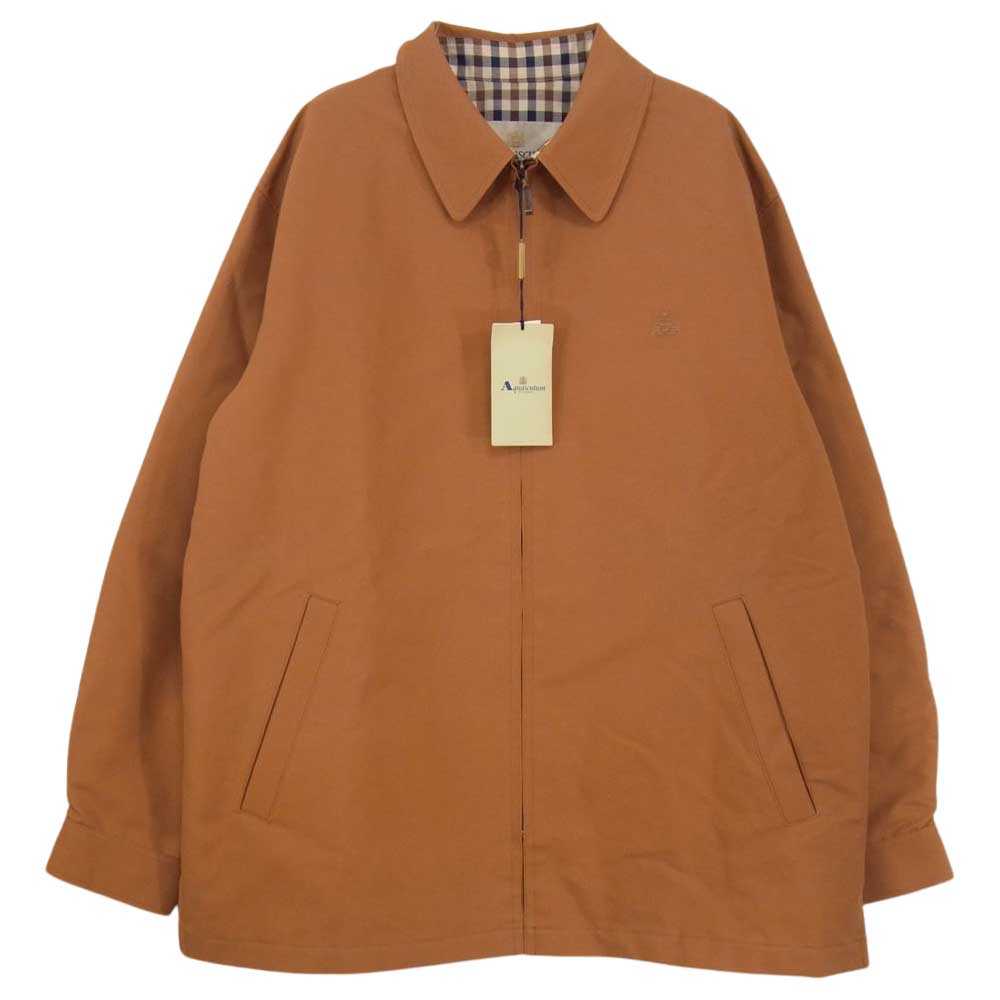 Aquascutum アクアスキュータム コットン ポリエステル フルジップ ジャケット ブラウン系 M【中古】