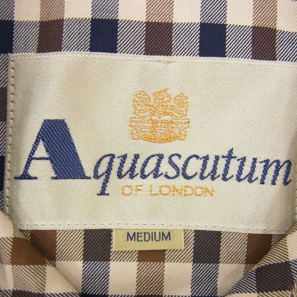 Aquascutum アクアスキュータム コットン ポリエステル フルジップ ジャケット ブラウン系 M【中古】