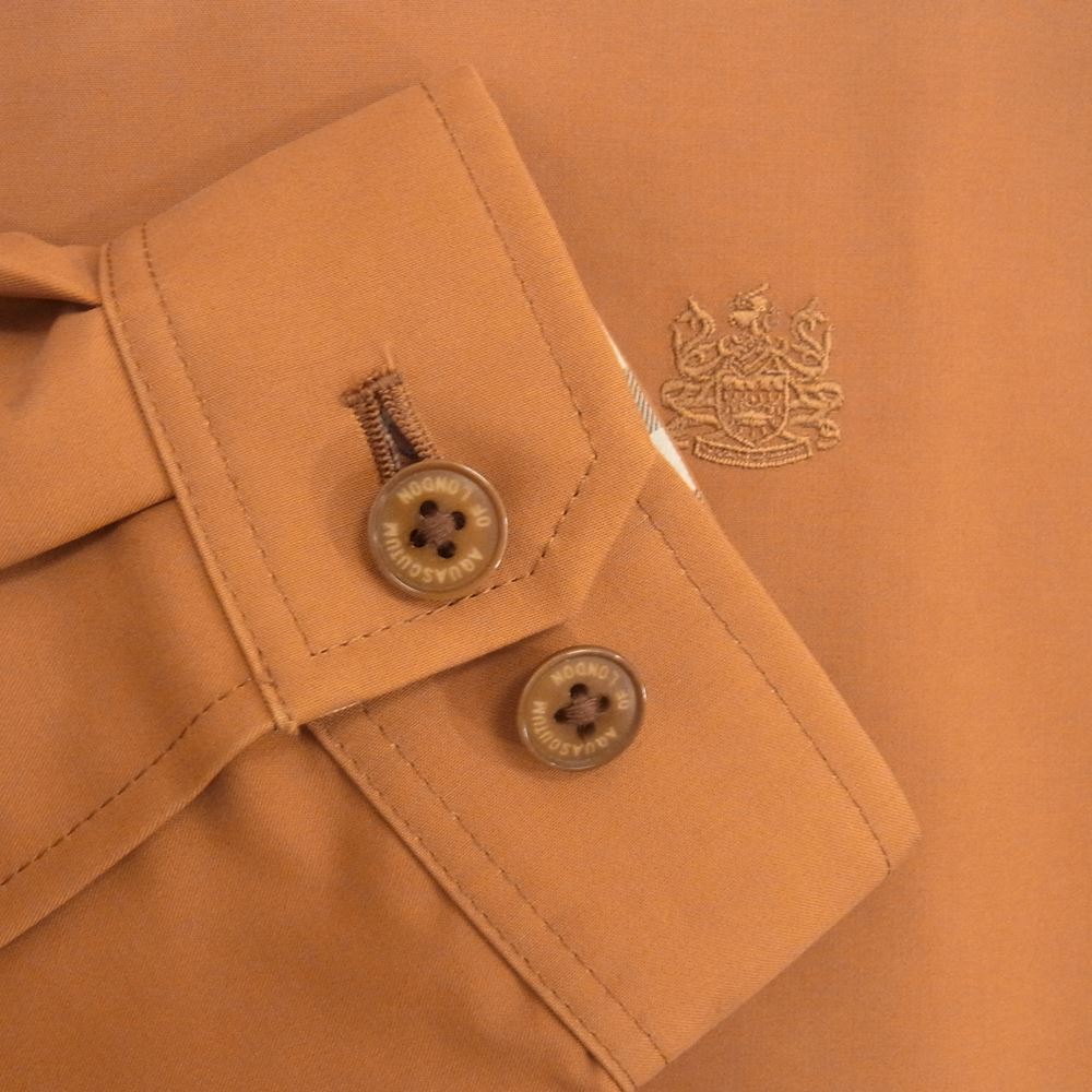 Aquascutum アクアスキュータム コットン ポリエステル フルジップ ジャケット ブラウン系 M【中古】