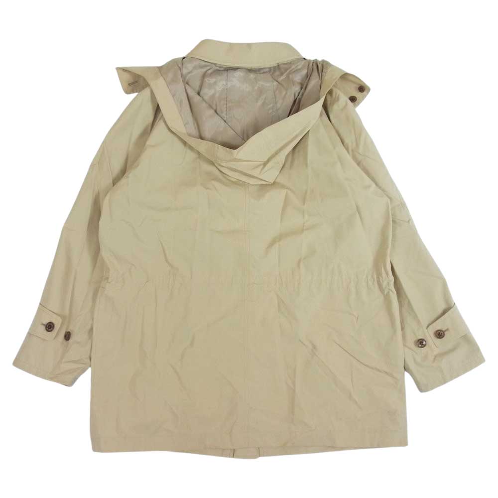 Aquascutum アクアスキュータム フード付き コットン ハーフ コート ベージュ系 M【中古】