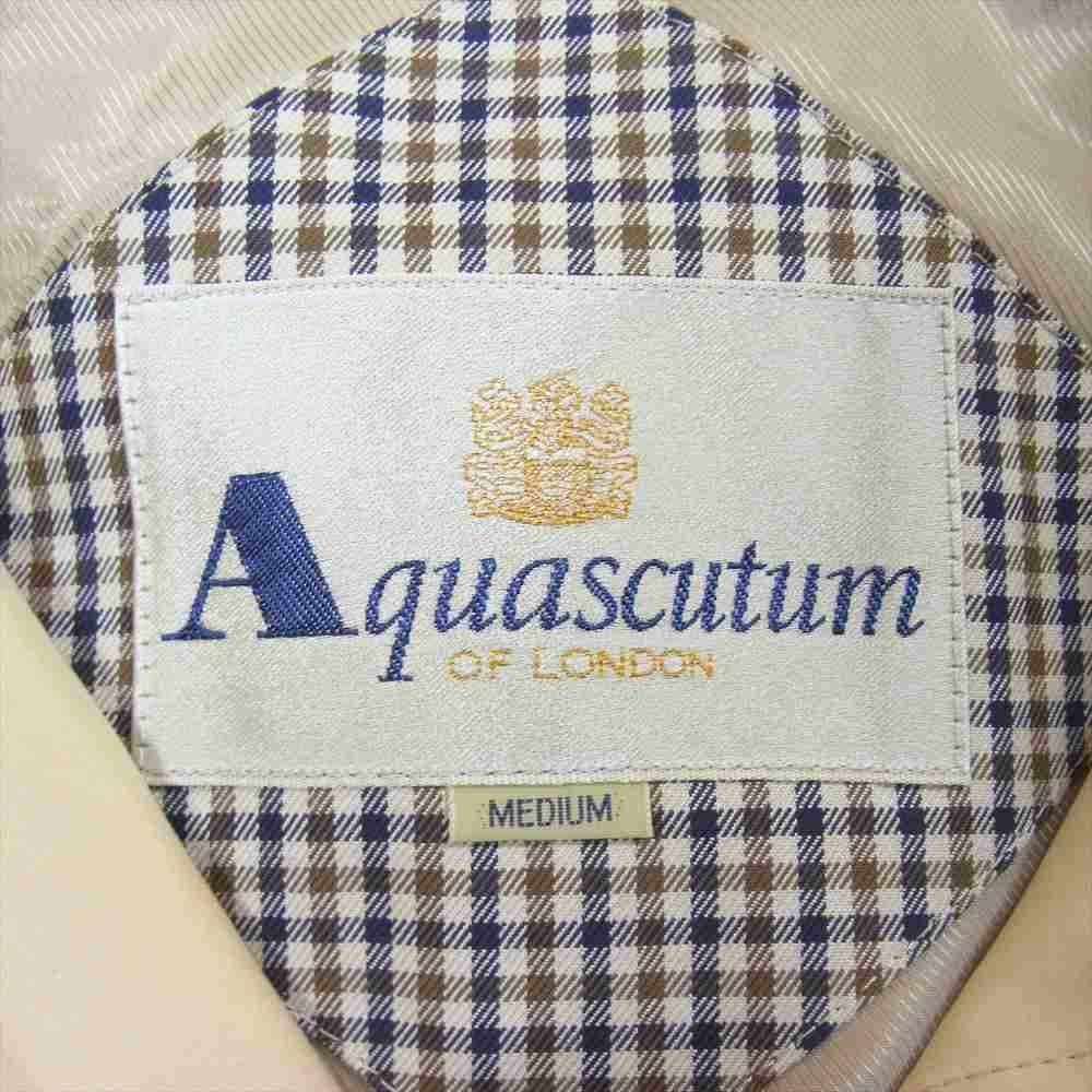 Aquascutum アクアスキュータム フード付き コットン ハーフ コート ベージュ系 M【中古】