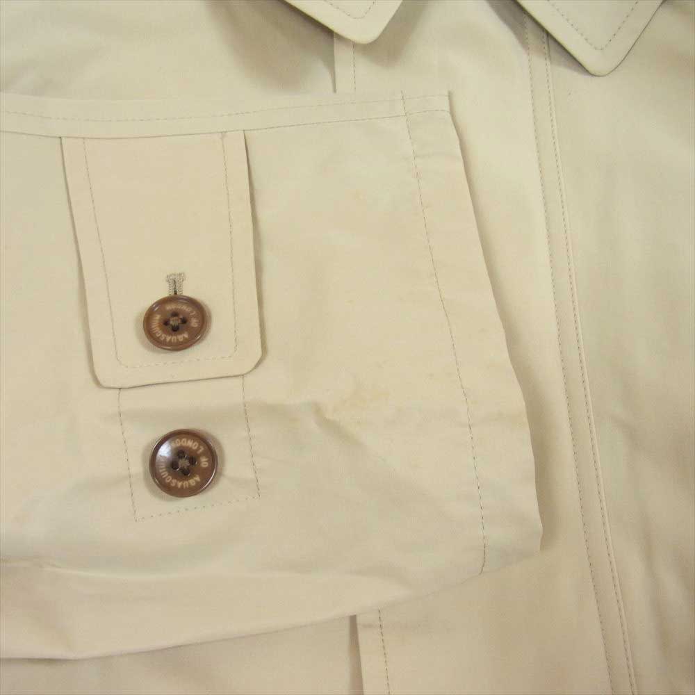 Aquascutum アクアスキュータム フード付き コットン ハーフ コート ベージュ系 M【中古】