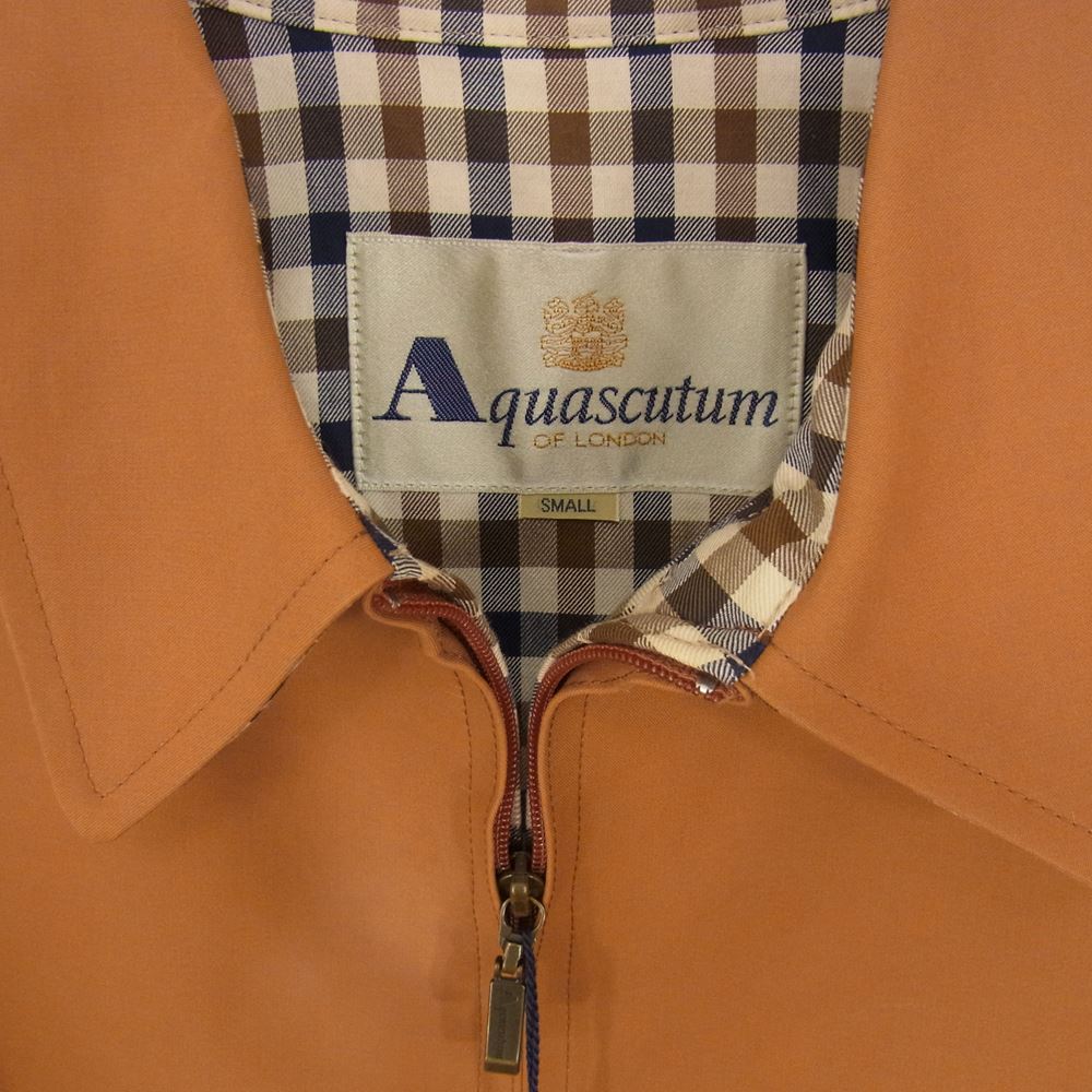 Aquascutum アクアスキュータム コットン ポリエステル フルジップ ジャケット ブラウン系 S【中古】