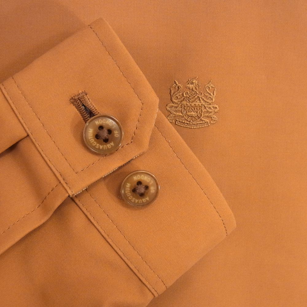 Aquascutum アクアスキュータム コットン ポリエステル フルジップ ジャケット ブラウン系 S【中古】