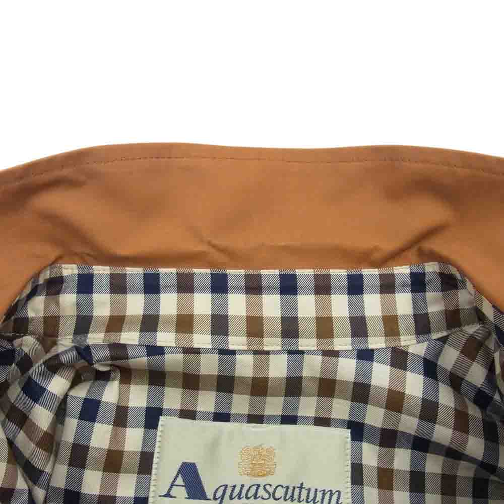 Aquascutum アクアスキュータム コットン ポリエステル フルジップ ジャケット ブラウン系 S【中古】