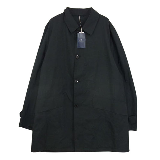 Aquascutum アクアスキュータム ポリエステル 撥水加工 ハーフ コート ブラック系 40【極上美品】【中古】