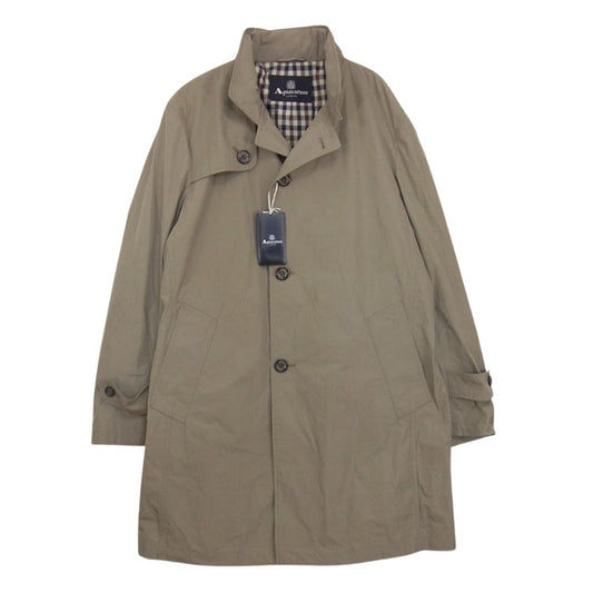 Aquascutum アクアスキュータム ポリエステル 撥水加工 コート カーキ系 40【極上美品】【中古】