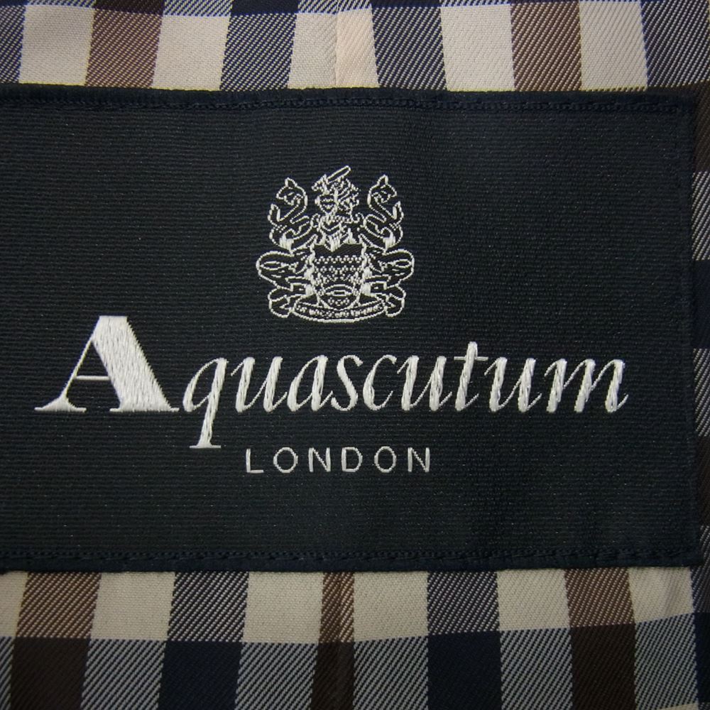 Aquascutum アクアスキュータム ポリエステル 撥水加工 コート カーキ系 40【極上美品】【中古】