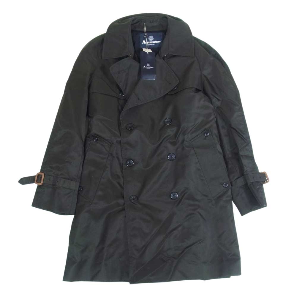 Aquascutum アクアスキュータム ナイロン トレンチ コート モスグリーン系 34【中古】