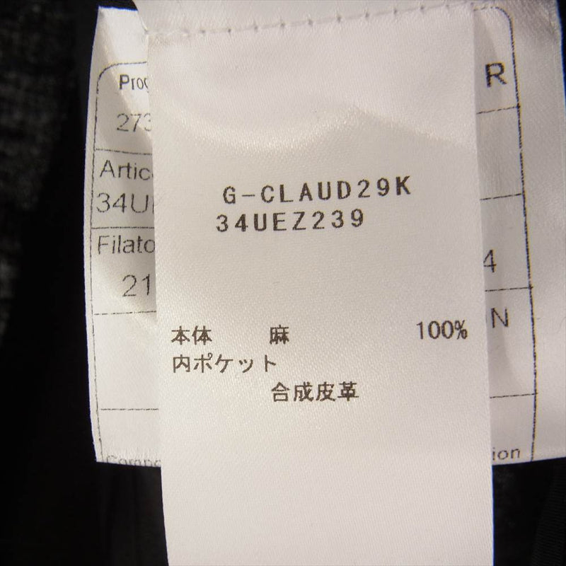 タリアトーレ G-CLAUD29K リネン ダブル ジャケット ブラック系【中古】