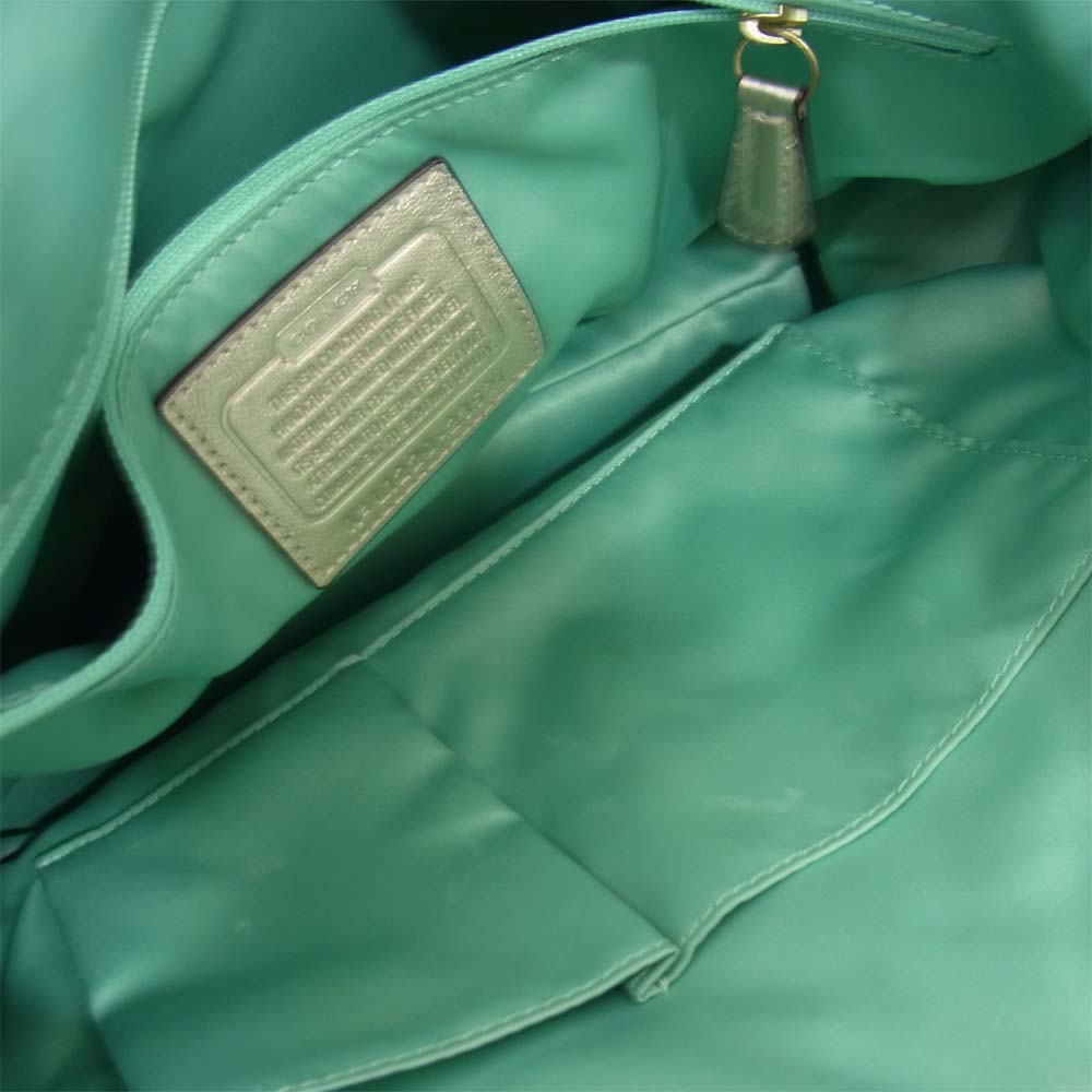 COACH コーチ 23521 ポピー エンブロイダード シグネチャー トート バッグ ベージュ系【中古】