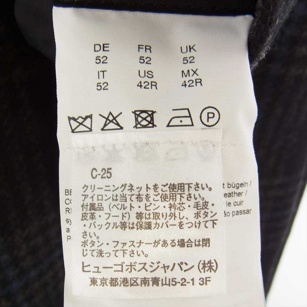HUGO BOSS ヒューゴボス 国内正規品 ウール チェック チェスターコート