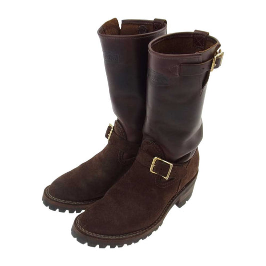 WESCO ウエスコ カスタムボス BOSS スエード エンジニア ブーツ  ブラウン系 7 2/1 インソール実寸約26.5㎝【中古】