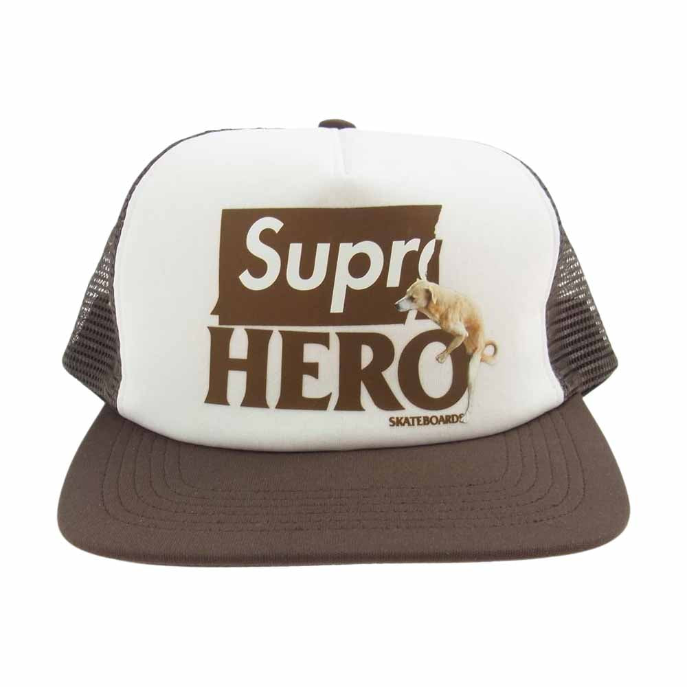 Supreme シュプリーム 22SS ANTI HERO Mesh Back 5-Panel Cap アンタイヒーロー メッシュ バック 5パネル キャップ ブラウン系【極上美品】【中古】