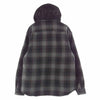 Supreme シュプリーム 21AW Hooded Flannel Zip Up Shirt フーデッド フランネル ジップ アップ シャツ ブラック系 M【中古】