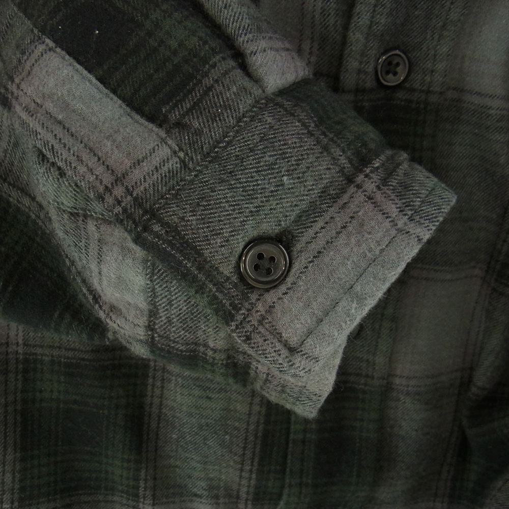 Supreme シュプリーム 21AW Hooded Flannel Zip Up Shirt フーデッド フランネル ジップ アップ シャツ ブラック系 M【中古】