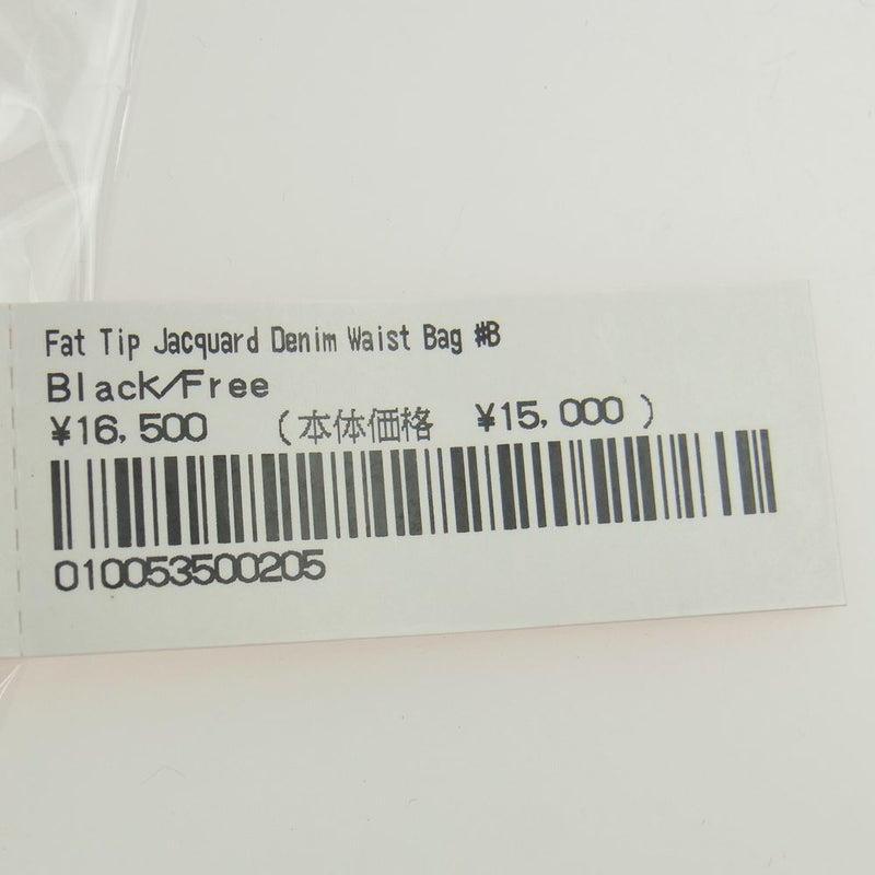 Supreme シュプリーム 22SS Fat Tip Jacquard Denim Waist Bag ファット チップ ジャガード デニム ウエスト バッグ ブラック系【極上美品】【中古】