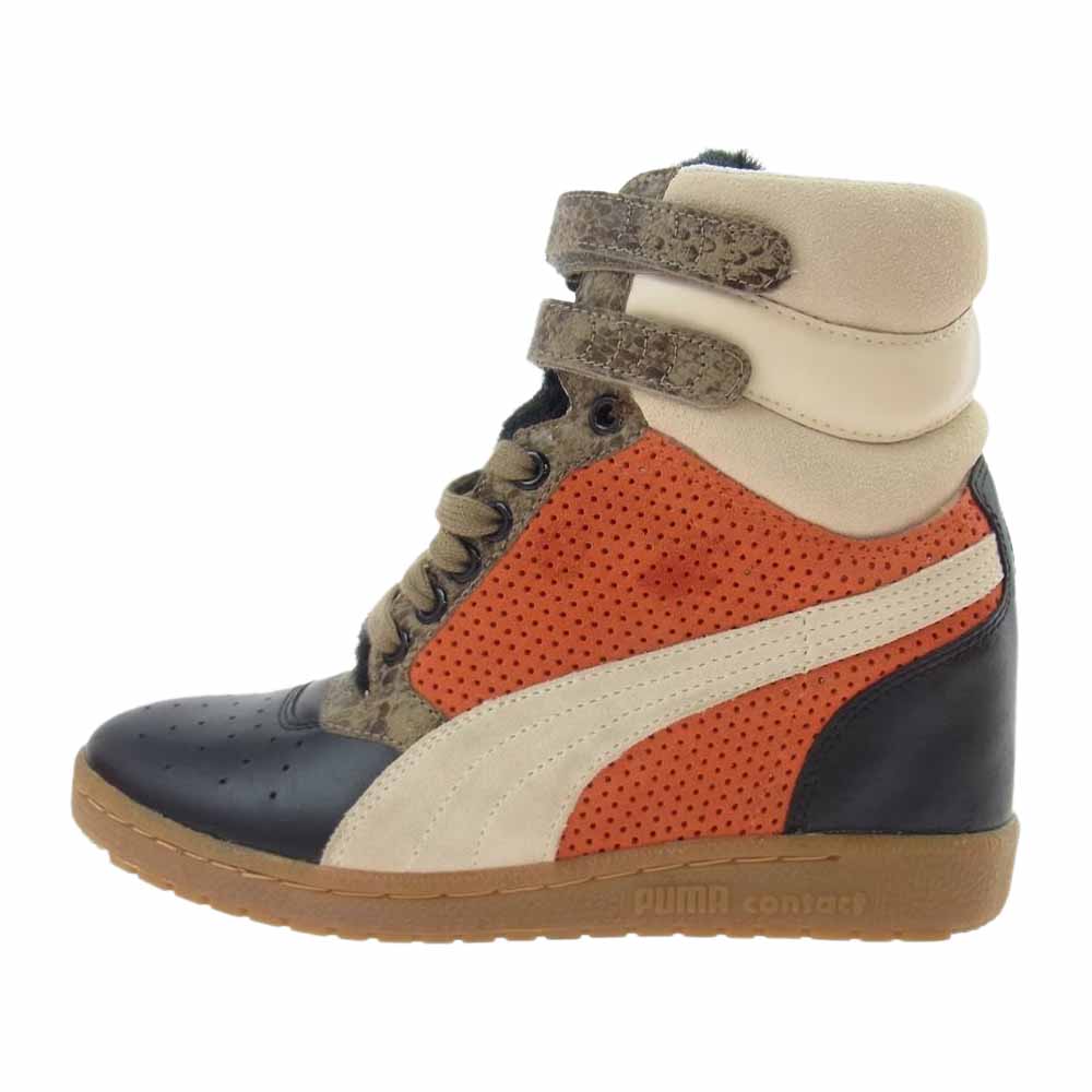 PUMA プーマ 355222-01 01 atmos SKY WEDGE FUR WMNS アトモス インヒール スニーカー ブラック系 オレンジ系 ベージュ系 25cm【中古】