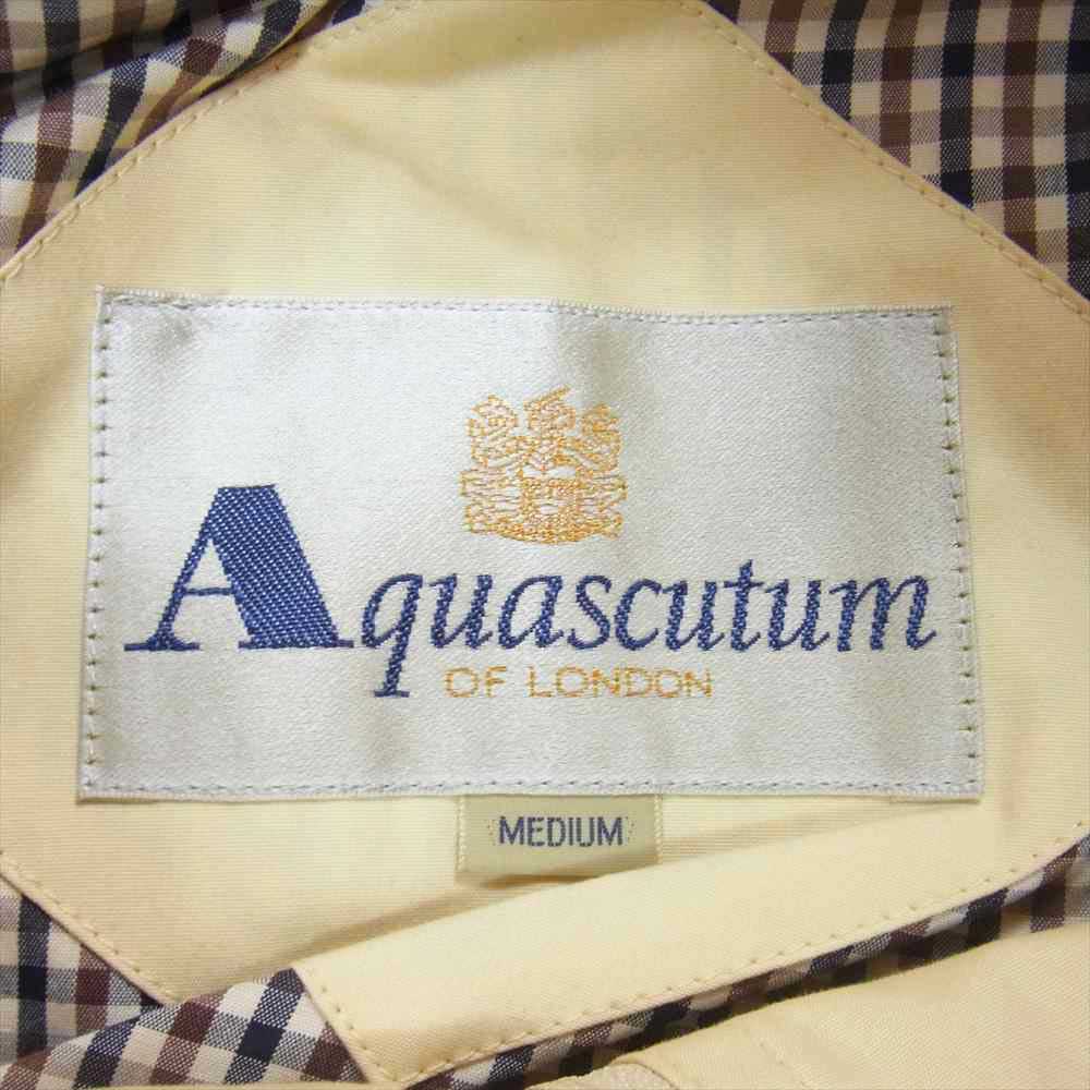 Aquascutum アクアスキュータム フード付きハーフコート イエロー系 M【中古】
