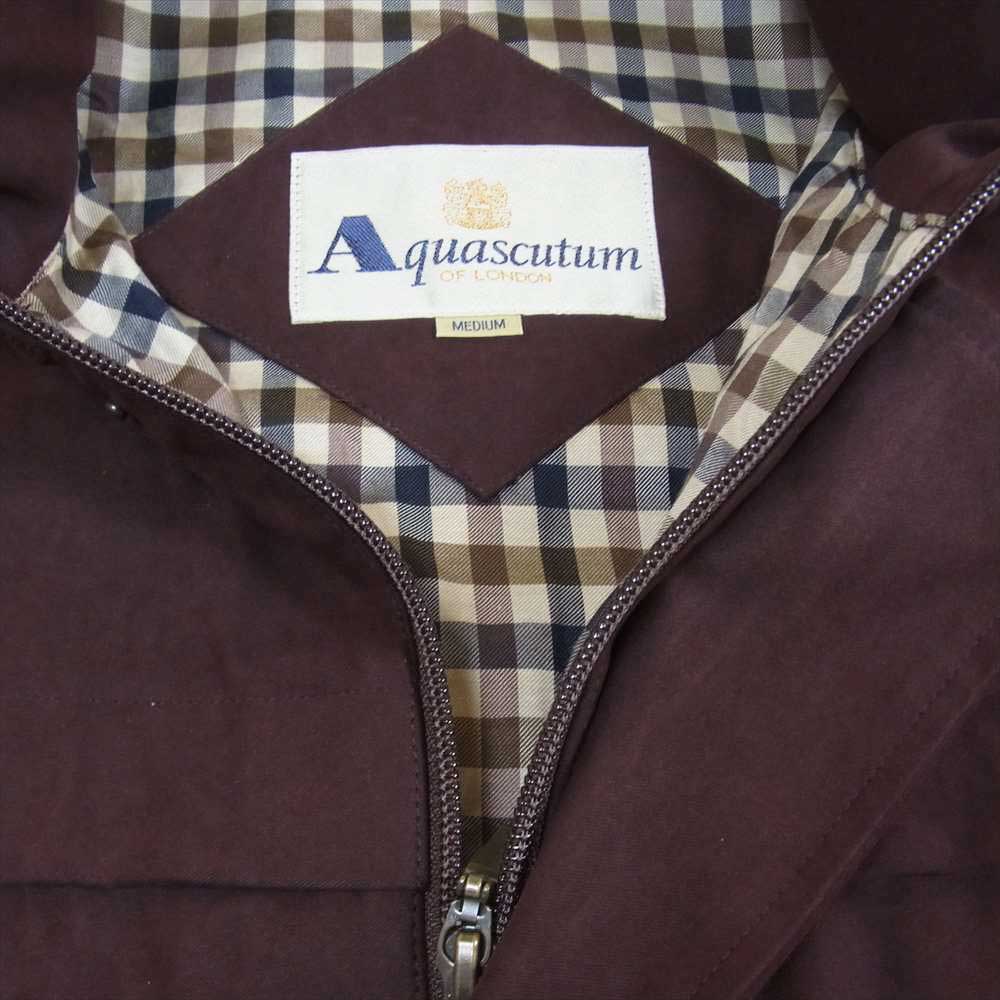 Aquascutum アクアスキュータム 撥水フェイクスエード ベスト パープル系 M【極上美品】【中古】