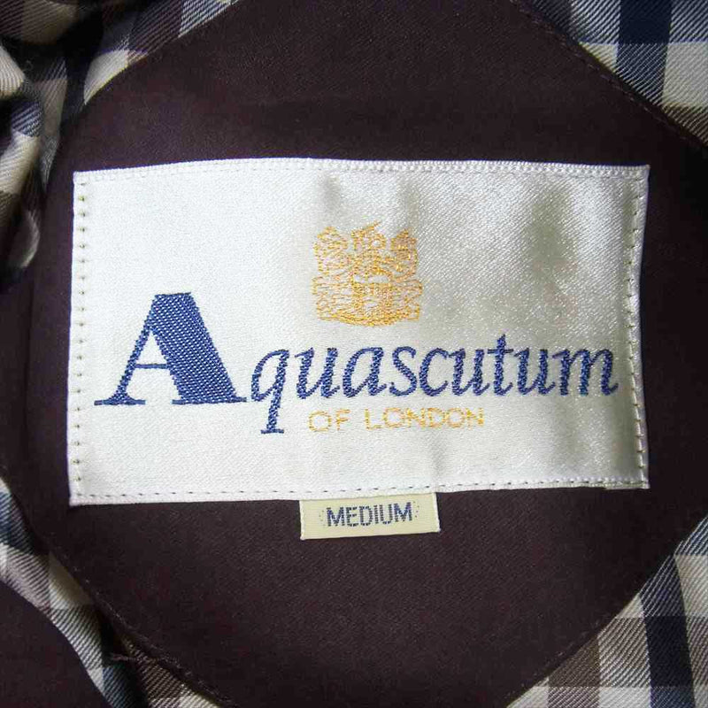 Aquascutum アクアスキュータム 撥水フェイクスエード ベスト パープル系 M【極上美品】【中古】