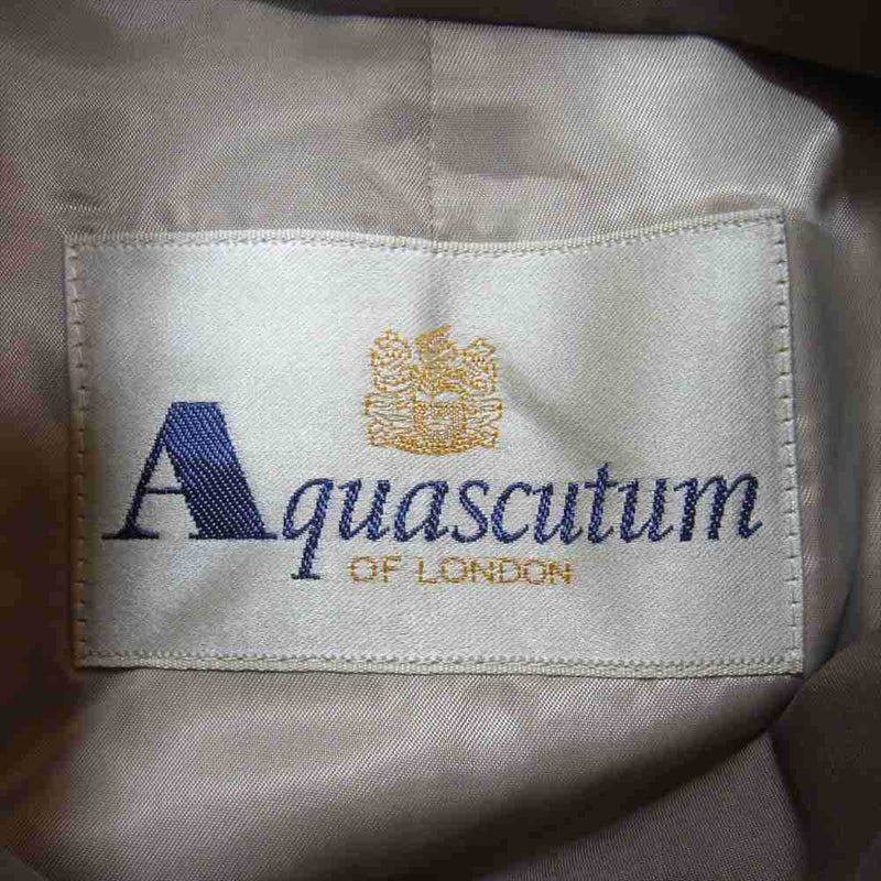 Aquascutum アクアスキュータム ライナー付き 撥水 コットン ステンカラー コート ブラウン系 30【中古】