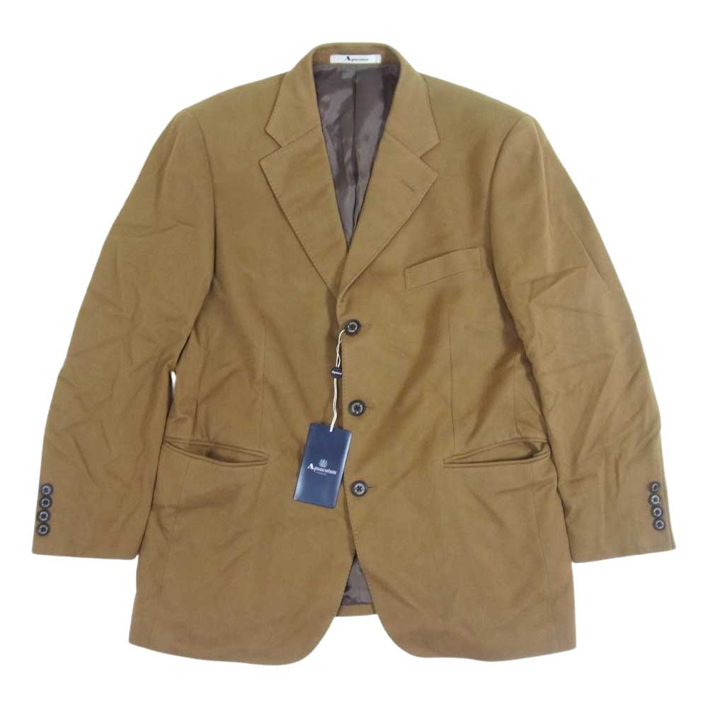 Aquascutum アクアスキュータム カシミヤ混 コットン テーラード ジャケット ブラウン系 表記なし【中古】