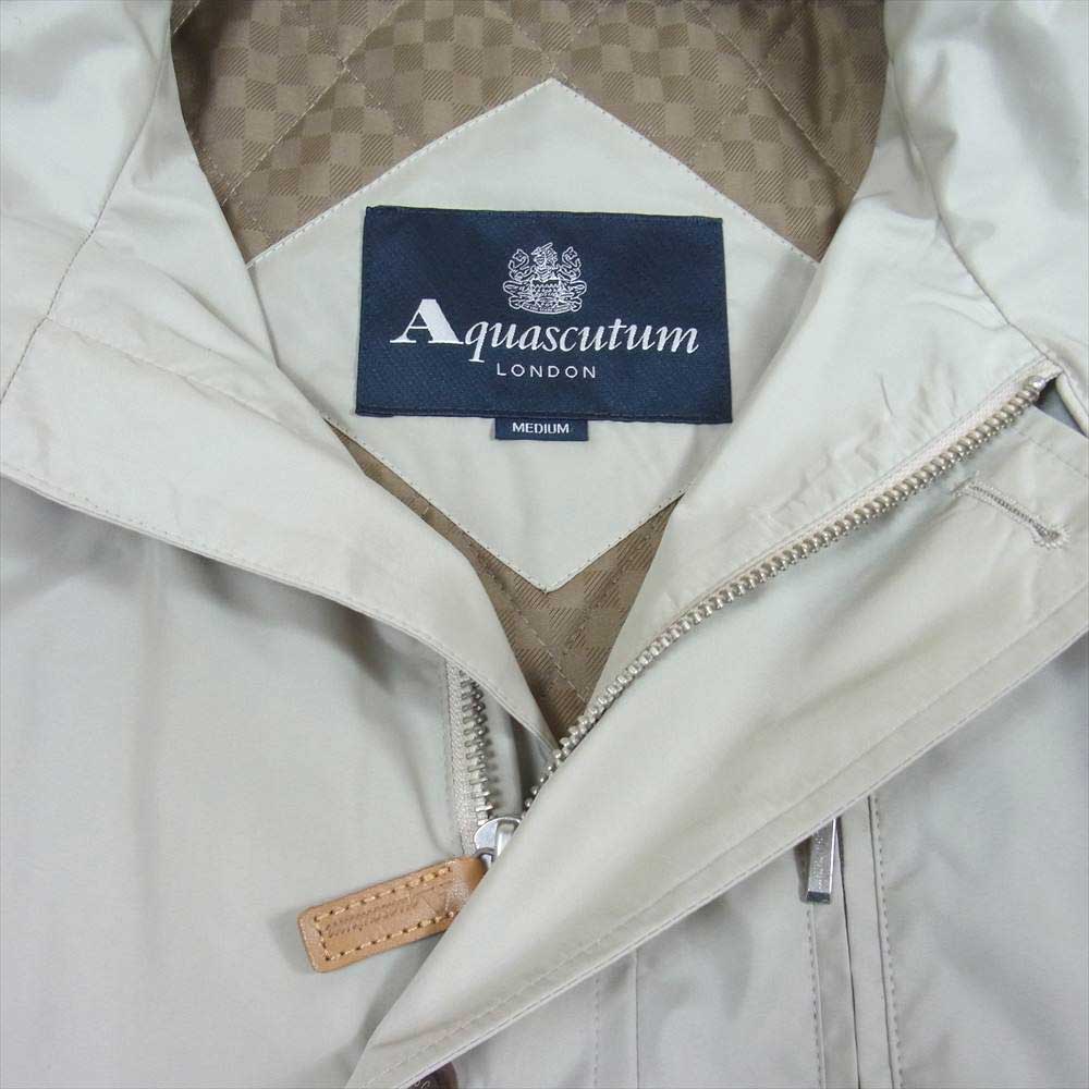 Aquascutum アクアスキュータム ライナー付き ナイロン コート ベージュ系 M【極上美品】【中古】