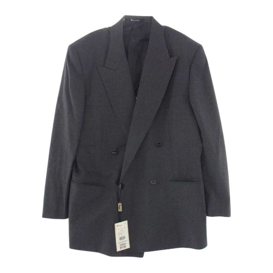 Aquascutum アクアスキュータム ウール ダブル ジャケット グレー系 グレー系 胸囲94 胴囲84 身長165【極上美品】【中古】