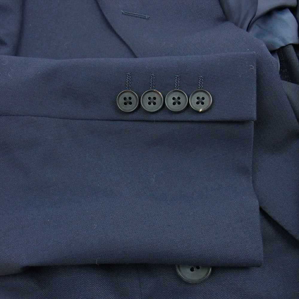 Aquascutum アクアスキュータム モヘヤ混 ダブル ジャケット ネイビー系 胸囲94 胴囲84 身長165【極上美品】【中古】