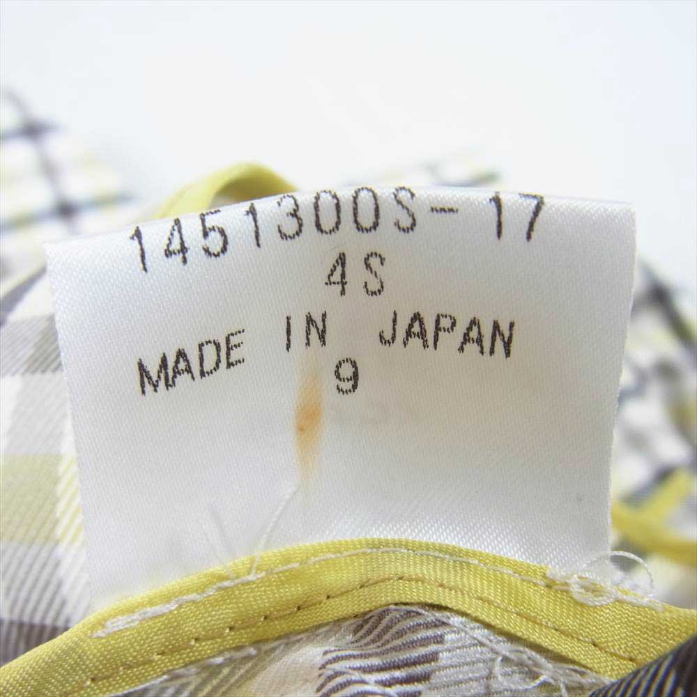 Aquascutum アクアスキュータム チェック ハーフ コート イエロー系 9【美品】【中古】