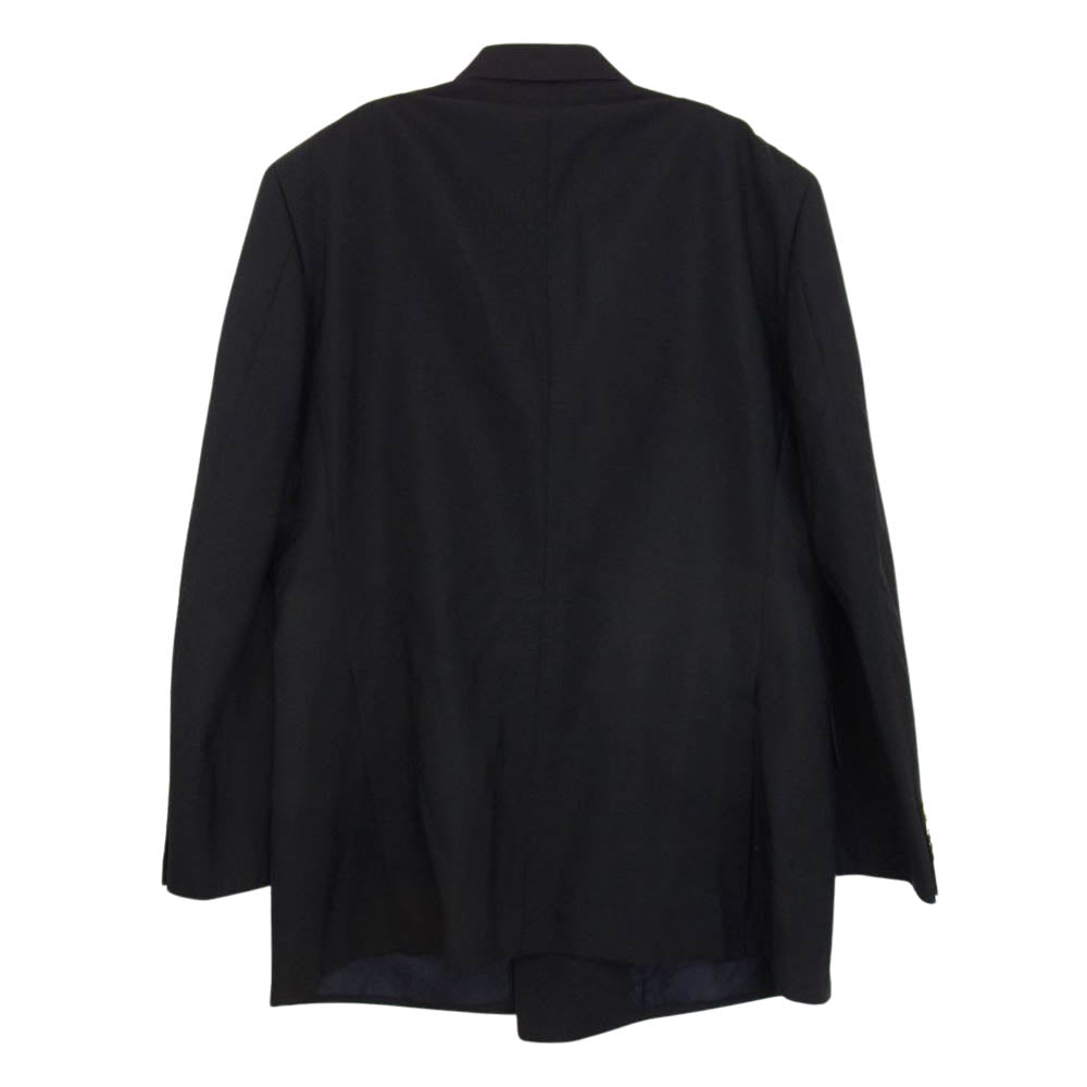 Aquascutum アクアスキュータム モヘヤ混 ダブル ジャケット ペイズリー半裏仕様 ネイビー系 94AB4【極上美品】【中古】