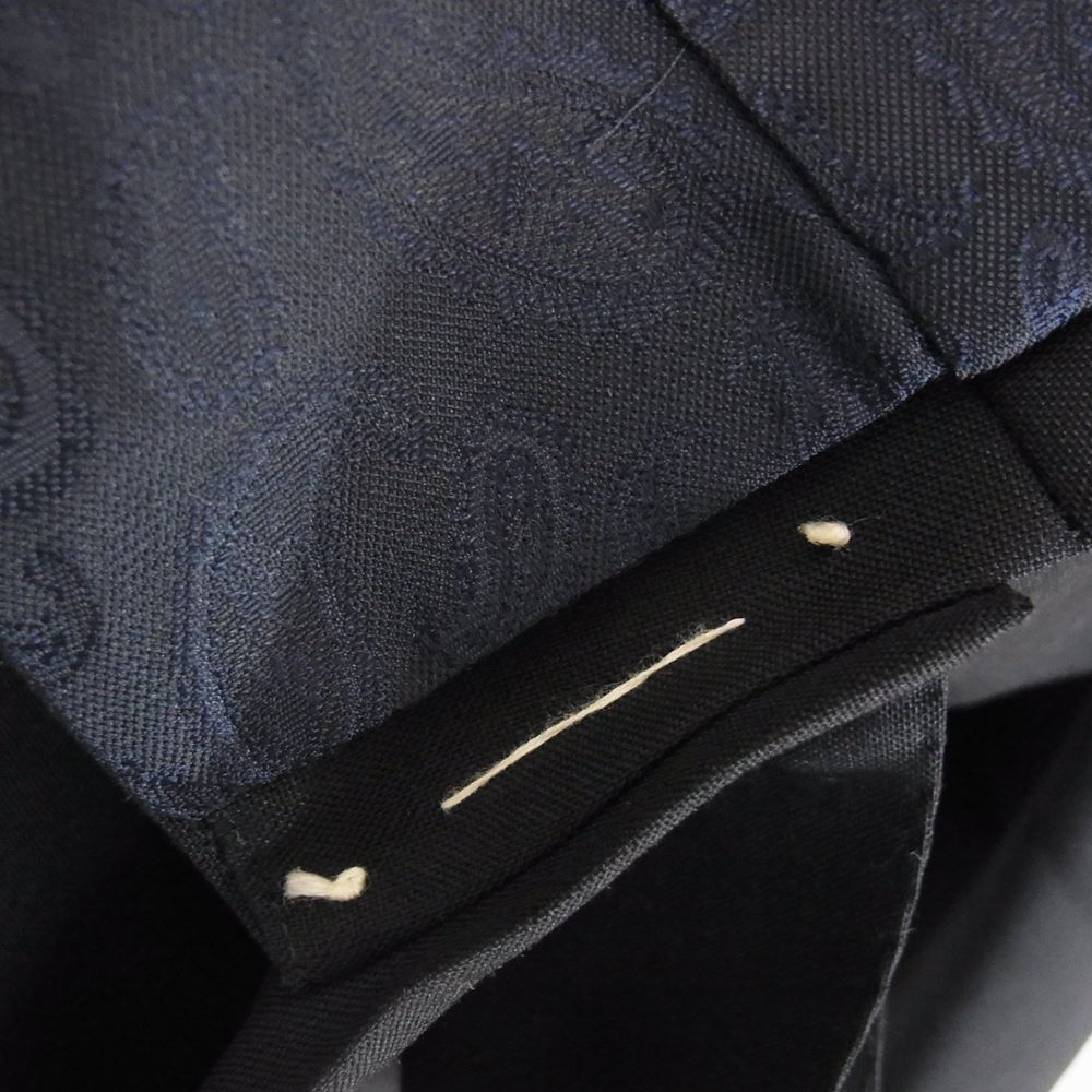 Aquascutum アクアスキュータム モヘヤ混 ダブル ジャケット ペイズリー半裏仕様 ネイビー系 94AB4【極上美品】【中古】