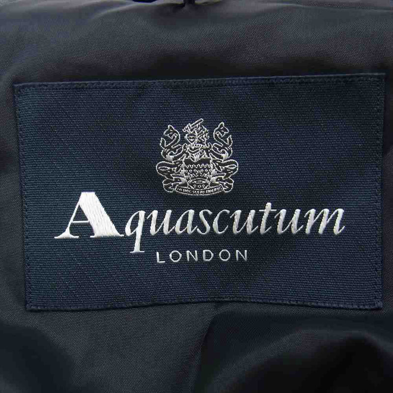 Aquascutum アクアスキュータム ウール シングル 2つボタン スーツ セットアップ ダークネイビー系【極上美品】【中古】