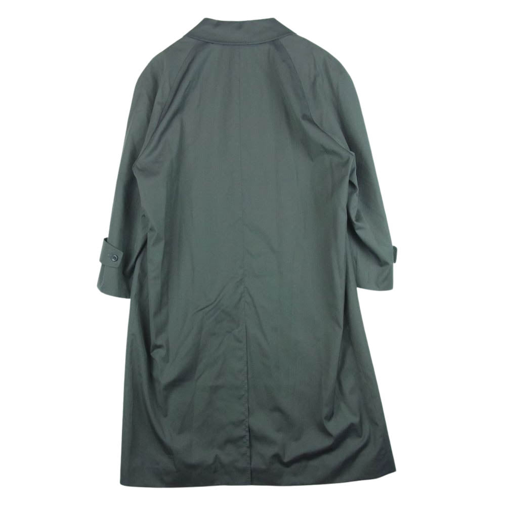 Aquascutum アクアスキュータム シルク混ウール ステンカラー コート 日本製 グレー系 サイズ表記無し【極上美品】【中古】