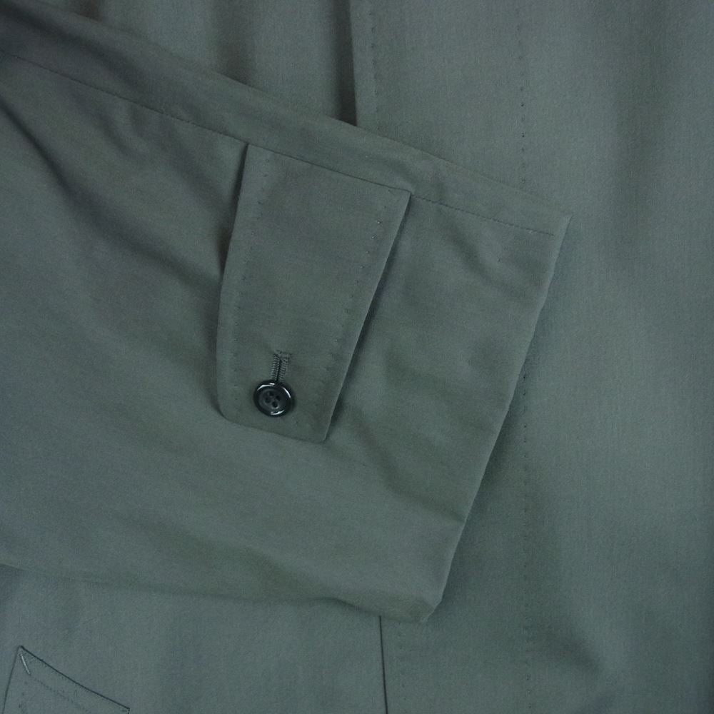Aquascutum アクアスキュータム シルク混ウール ステンカラー コート 日本製 グレー系 サイズ表記無し【極上美品】【中古】