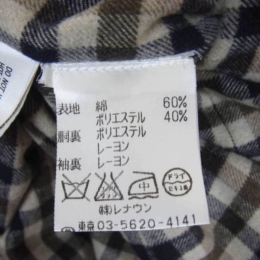 Aquascutum アクアスキュータム 英国製 撥水 ハーフ コート ベージュ系 40【中古】