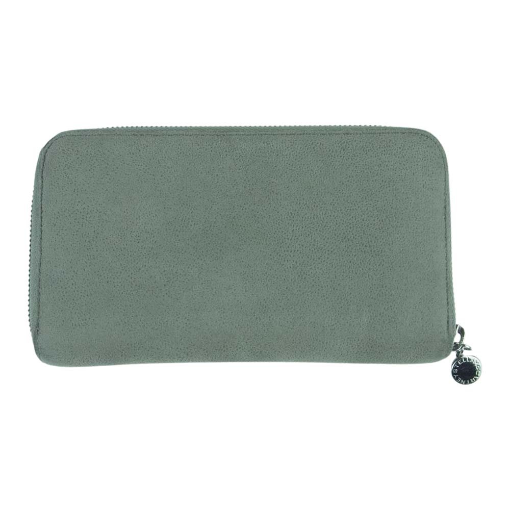 Stella McCartney ステラマッカートニー FALABELLA ファラベラ スエード チェーン ラウンドジップ 財布 ウォレット グレー系【中古】
